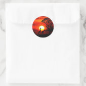 African Sunset Round Sticker (Tas)