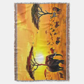 African Sunset Safari Majesty Design Deken (Voorkant Verticaal)