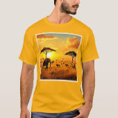 African Sunset Safari Majesty Design T-shirt (Voorkant)