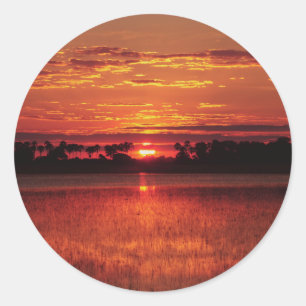 African sunset stickers