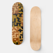 African Tribal BaKuba Skateboard (Voorkant)