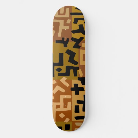 African Tribal BaKuba Skateboard (Voorkant)