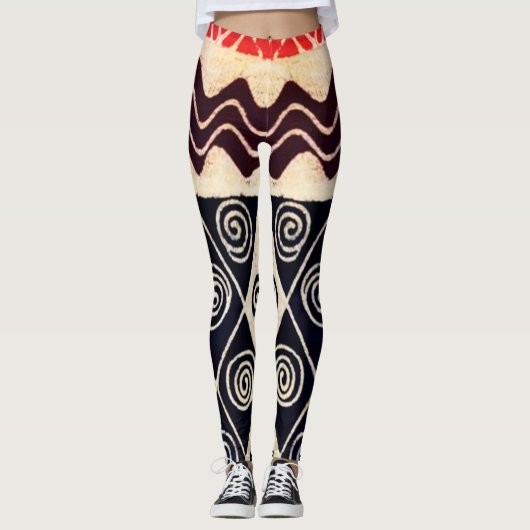 African Tribal Crazy Aerobe Leggings (Voorkant)