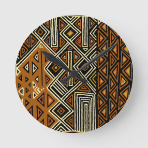 African Tribal Kuba Design Ronde Klok