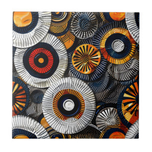 African Tribal Pattern Ceramic Tegel Tegeltje