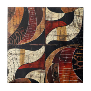 African Tribal Pattern Ceramic Tegel Tegeltje