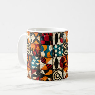 African Tribal Pattern Coffee Mok