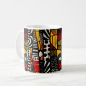 African Tribal Pattern Coffee Mok (Voorkant links)