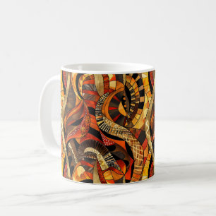 African Tribal Pattern Coffee Mok