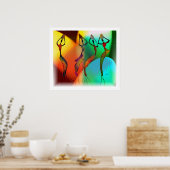 African Vase Confetti Celebration Poster (Keuken)