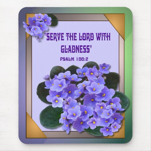 AFRICAN VIOLET Mousepad Muismat (Voorkant)