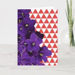 African Violet Red Pyramid Frameable Note Kaart