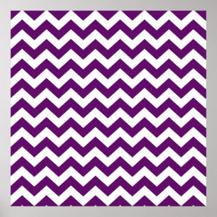 African Violet Safari Chevron Poster