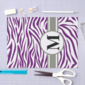African Violet Safari Zebra met monogram Tissuepapier (Craft)