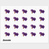 African violet vierkante sticker (Vel)