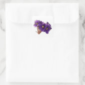 African violet vierkante sticker (Tas)