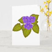 African Violets Paarse Kaart (Gele Bloem)