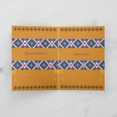 African Wedding Invitation | Gold & Kente Pattern (Binnen)