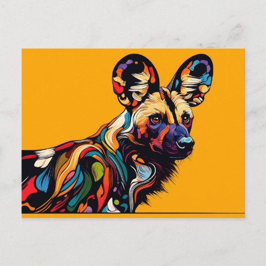 African Wild Dog Briefkaart (Voorkant)