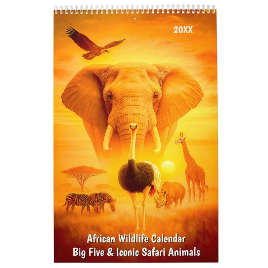 African Wildlife Calendar – Big Five & Iconic Kalender (Hoes)