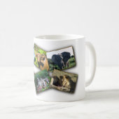 African Wildlife Collage Black Shadow Mug (Devant droit)