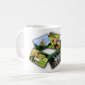 African Wildlife Collage Black Shadow Mug (Devant gauche)