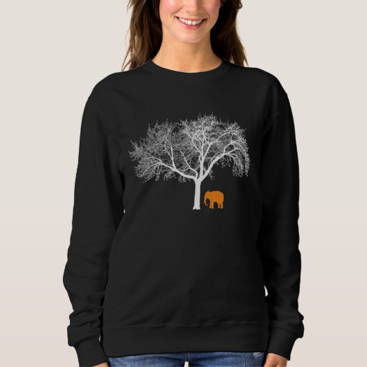 African Wildlife Elephant Modern Minimal Trui (Voorkant)