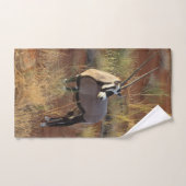 African Wildlife Oryx Antelope Sand Dune Savannah Bad Handdoek (Handdoek)