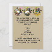 African Wildlife Pawprint Collage Uitnodiging (Achterkant)