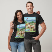 African Wildlife: Savannah Waterverf Wallpaper. T-shirt (Unisex)