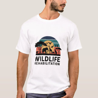 African Wildlife Sunset Graphic T-shirt