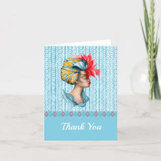African Woman Thank You Card Bedankkaart