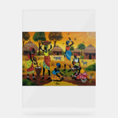 African women at work Throw Cushion (Recto)