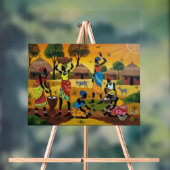 African women at work Throw Cushion (Neutre)