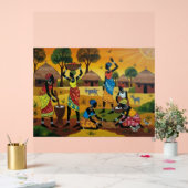 African women at work Throw Cushion Acryl Bord (Huwelijk)