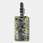 African Zebra Pair Bagagelabel (Voorkant verticaal)