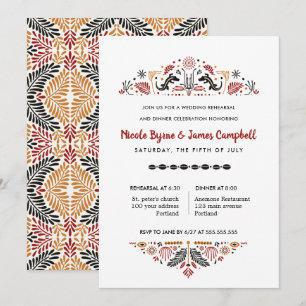 Africana Modern Ankara Kente Oefen Dinner Kaart