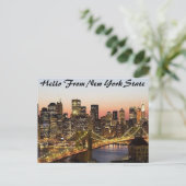 Africankoko personnalisé New York State Carte post (Debout devant)