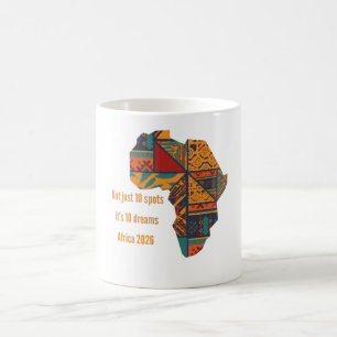 Afrika 10 Dromen 2026 Voetbalfan Gepersonaliseerde Koffiemok