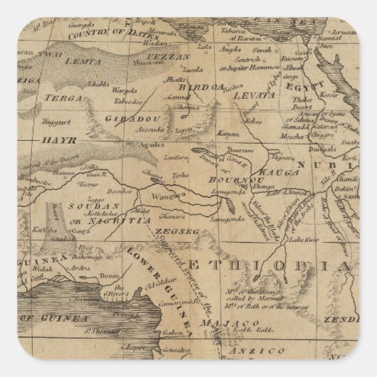 Afrika 12 vierkante sticker (Voorkant)