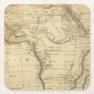 Afrika 17 vierkante kartonnen onderzetter