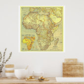 " Afrika: 1935 - Gedetailleerde KAART ... Poster (Keuken)