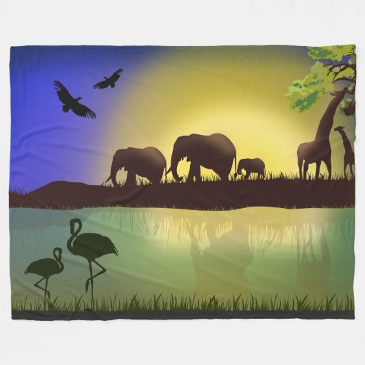 Afrika 1 fleece deken (Voorkant (Horizontaal))
