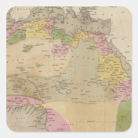 Afrika 21 vierkante sticker (Voorkant)