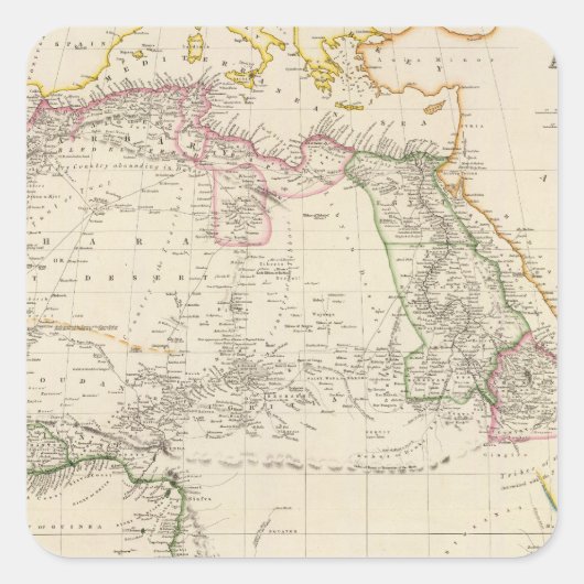 Afrika 24 vierkante sticker (Voorkant)