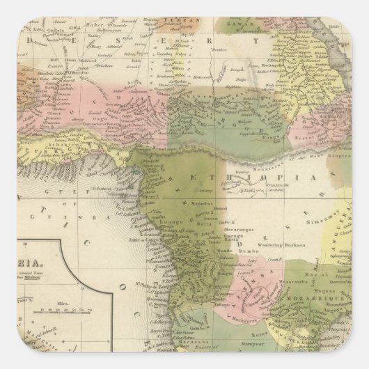 Afrika 25 vierkante sticker (Voorkant)