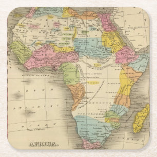 Afrika 27 vierkante kartonnen onderzetter