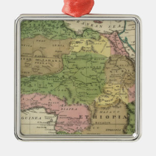 Afrika 2 metalen ornament