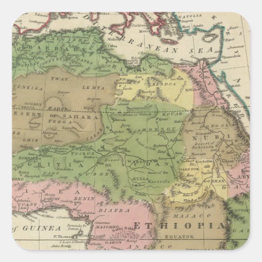 Afrika 2 vierkante sticker (Voorkant)