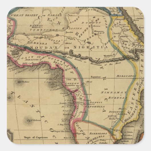 Afrika 30 vierkante sticker (Voorkant)